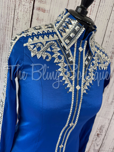 RE-ORDER Royal Blue & Grey Day Shirt Set (Choose Your Size)