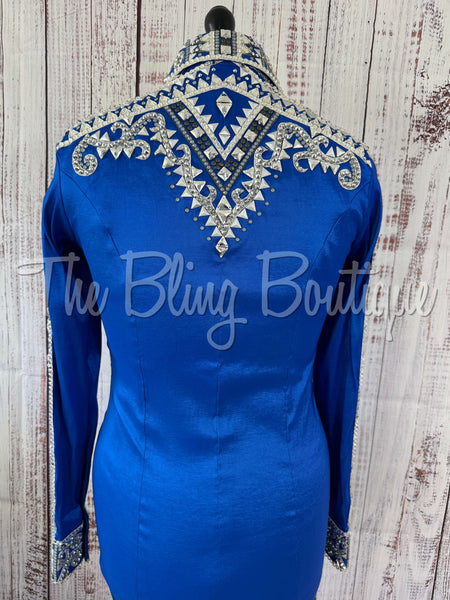 RE-ORDER Royal Blue & Grey Day Shirt Set (Choose Your Size)