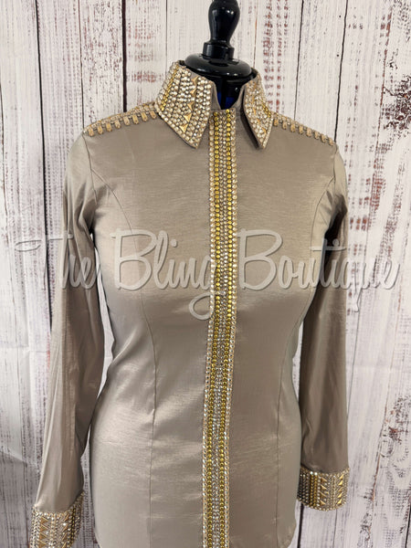 Tan & Champagne Day Shirt Set (M)