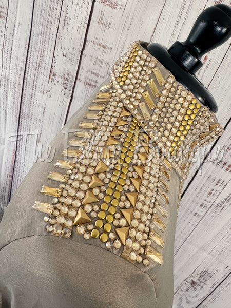 Tan & Champagne Day Shirt Set (M)