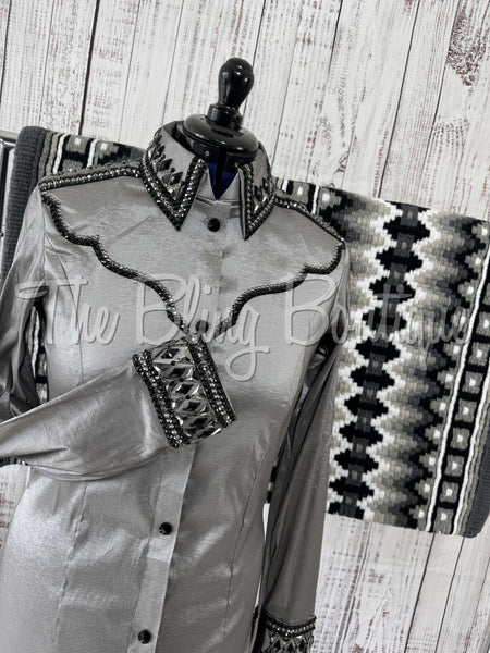 Grey, Gunmetal & Black Day Shirt Set (L)
