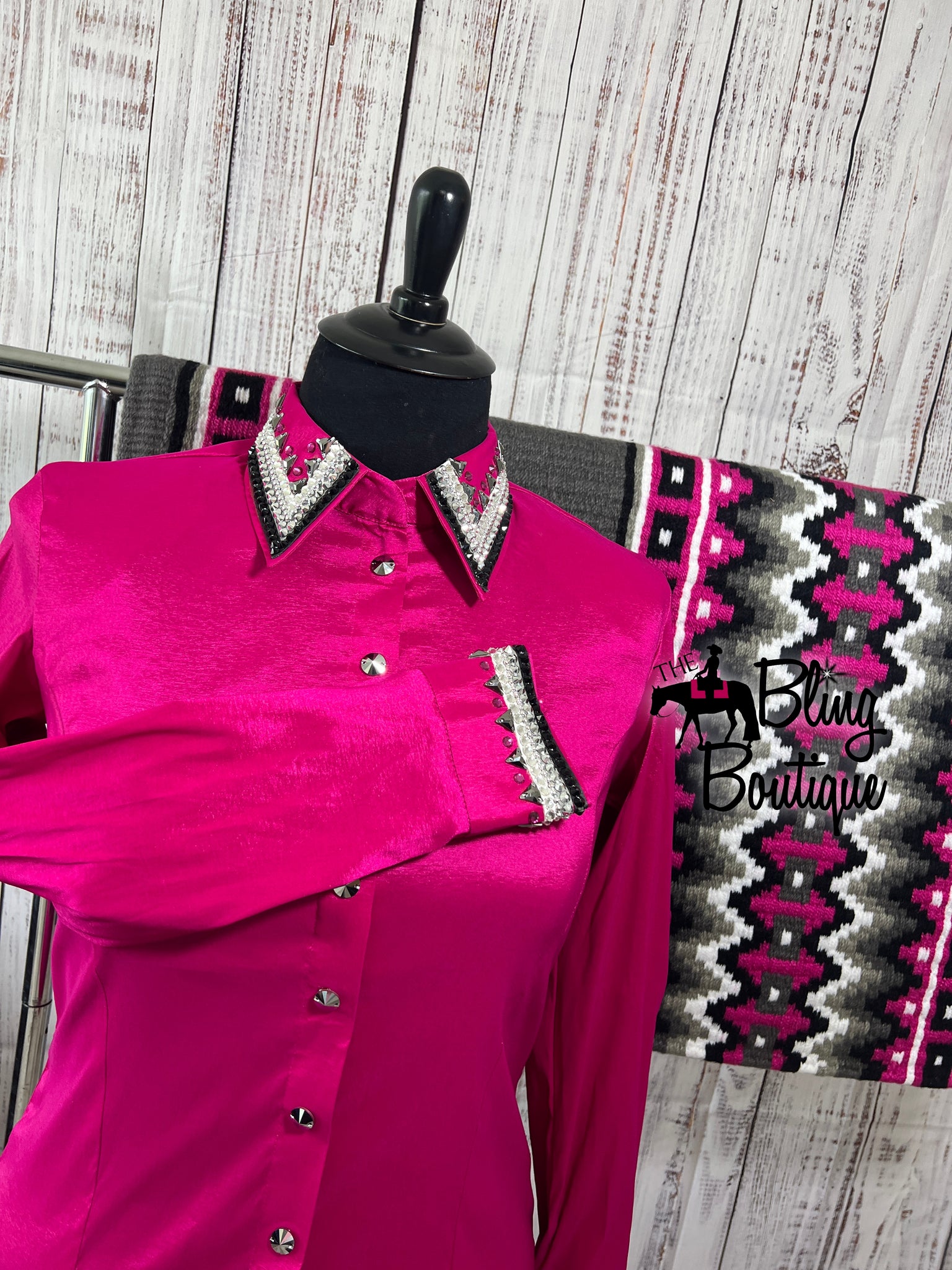 Hot Pink, Black & Grey Day Shirt Set  (2XL)