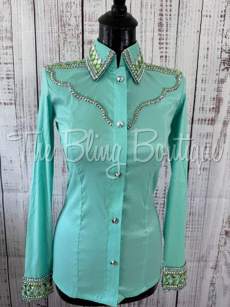 RE-ORDER Mint & Grey Day Shirt Set  (Choose Your Size)