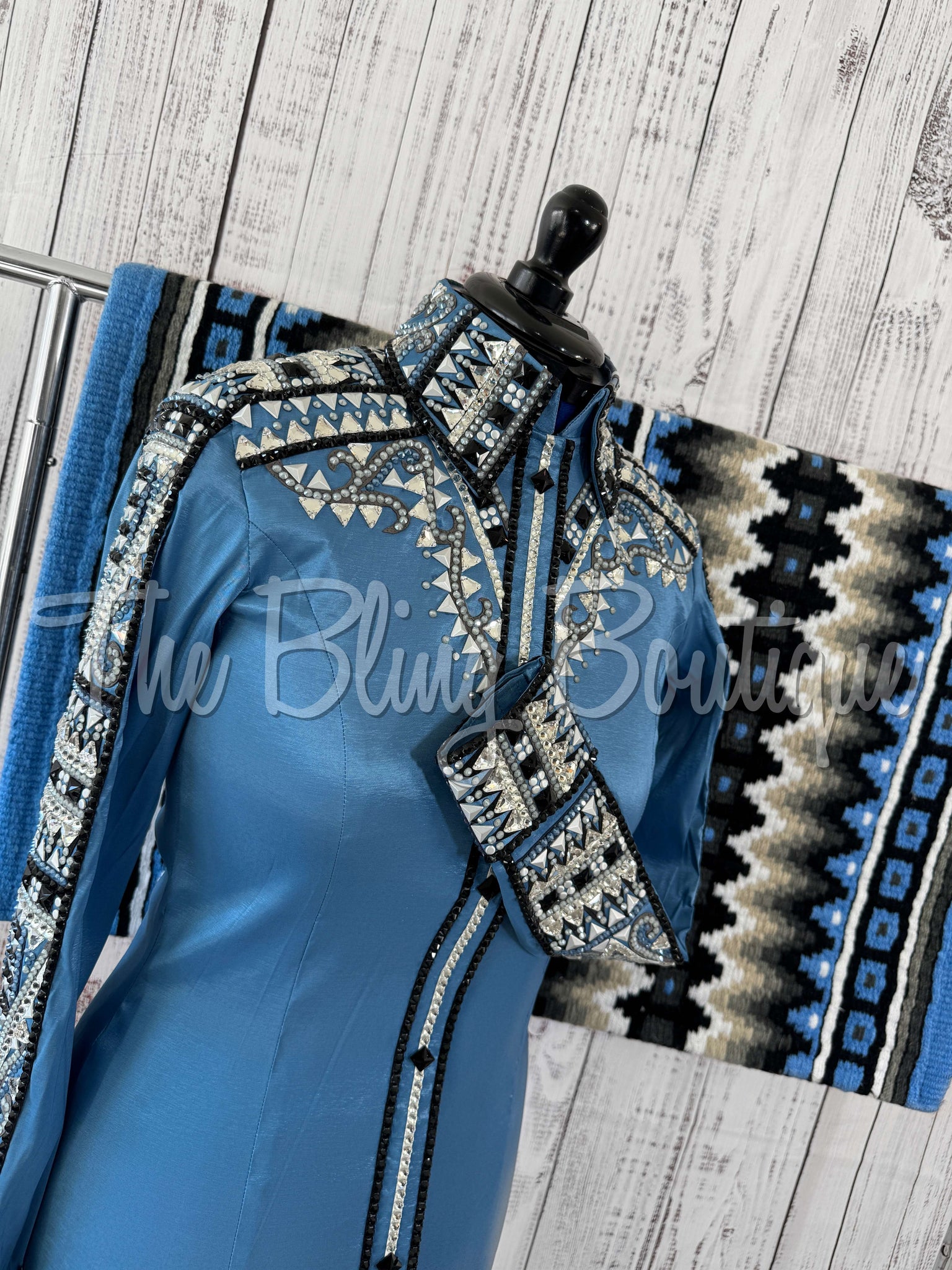 RE-ORDER Smokey Blue, Periwinkle & Grey Day Shirt Set (Choose Your Size)