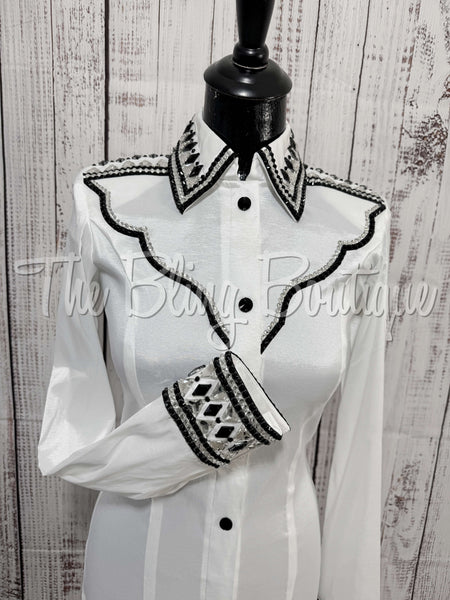 White & Black Day Shirt Set (S)