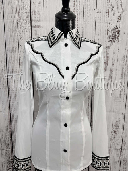 White & Black Day Shirt Set (S)