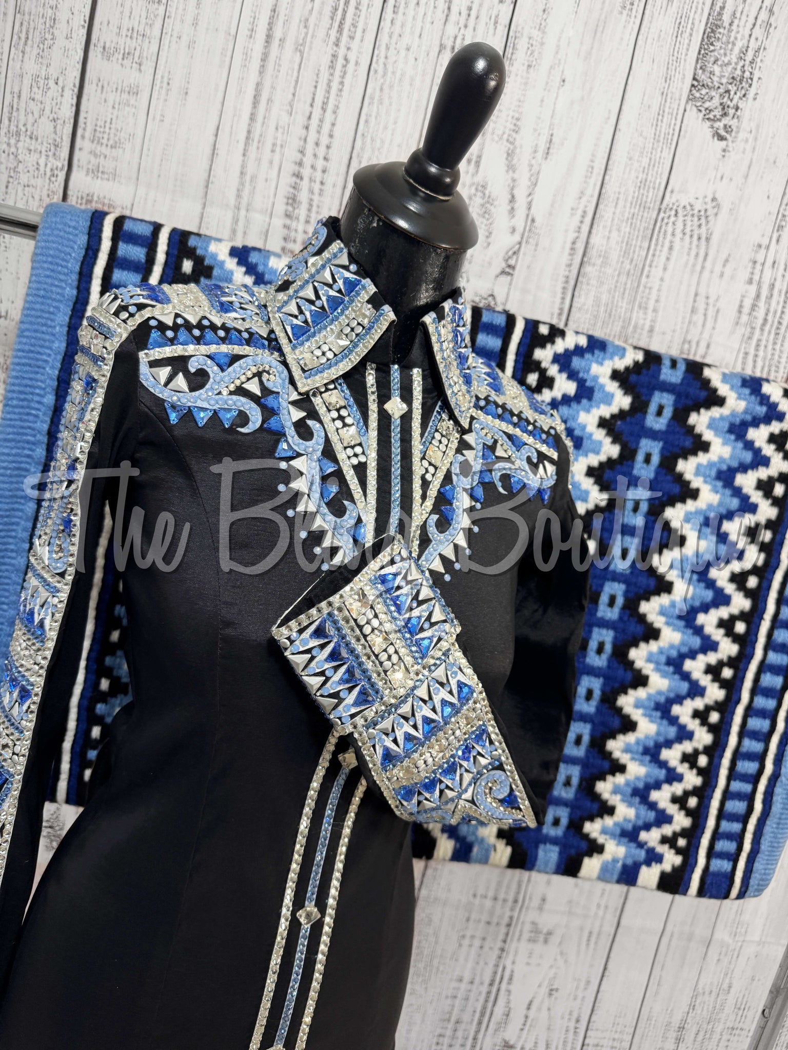 RE-ORDER Black, Periwinkle & Blue Day Shirt Set (Choose Your Size)