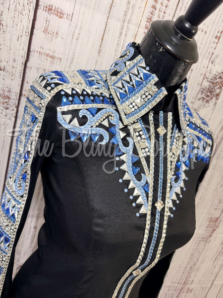 RE-ORDER Black, Periwinkle & Blue Day Shirt Set (Choose Your Size)