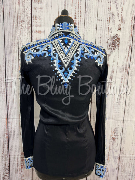 RE-ORDER Black, Periwinkle & Blue Day Shirt Set (Choose Your Size)