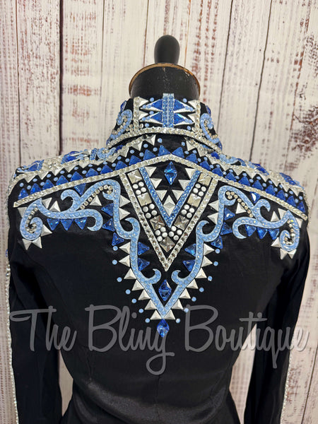 RE-ORDER Black, Periwinkle & Blue Day Shirt Set (Choose Your Size)