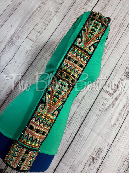 RE-ORDER Kelly Green, Rust & Tan Day Shirt Set (Choose Your Size)