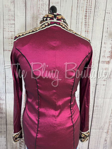 Raspberry, Black & Tan Day Shirt Set (M)