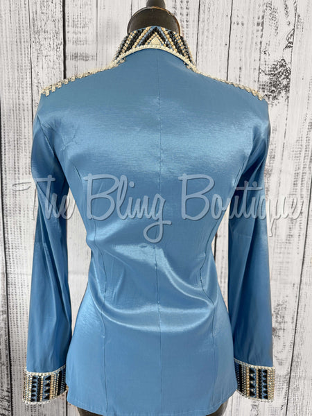 Periwinkle, Smokey blue, Tan & Black Day Shirt Set (XS/S)