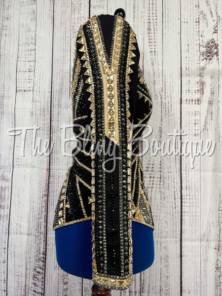 Black, Tan & Gunmetal Grey Showmanship Jacket (Medium)