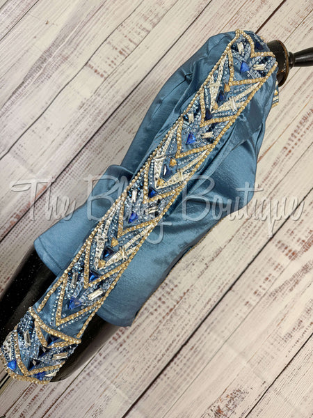 RE-ORDER Smokey Blue, Periwinkle, Tan & White Day Shirt Set (Choose Your Size)