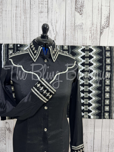 RE-ORDER Black & White Day Shirt Set (Choose Your Size)