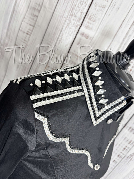 RE-ORDER Black & White Day Shirt Set (Choose Your Size)