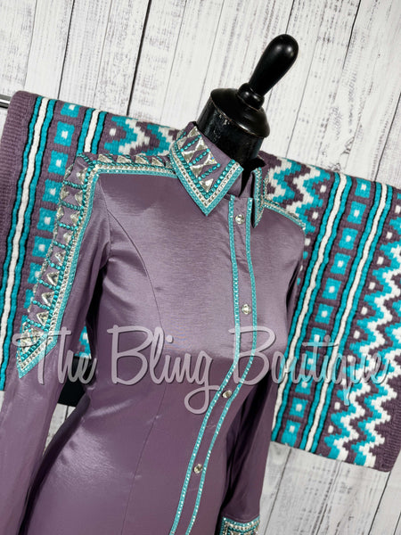 Orchid & Turquoise Day Shirt Set (Small)