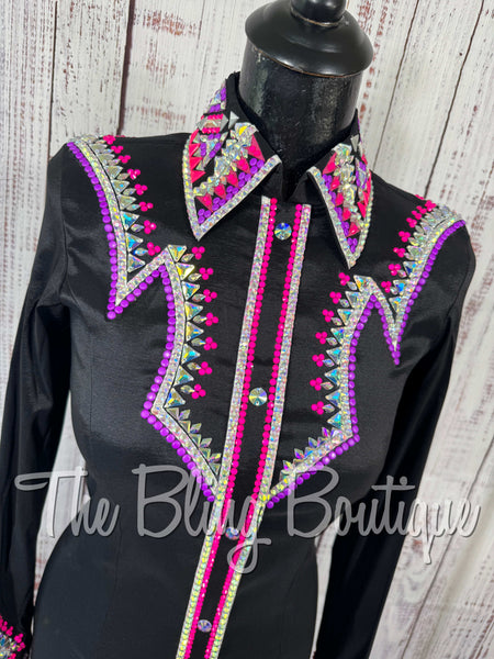 Black, Hot Pink, Bright Purple & AB Day Shirt Set (Small)