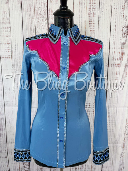Periwinkle & Fuchsia Day Shirt Set (Small)