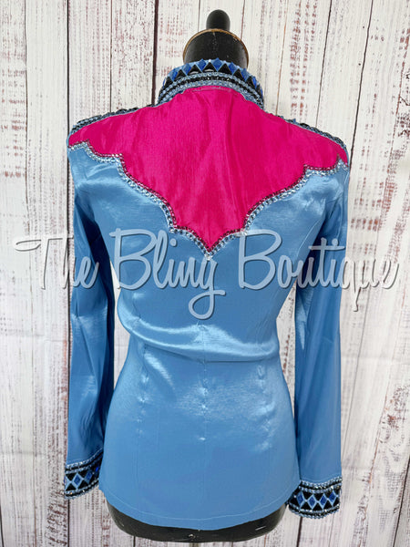 Periwinkle & Fuchsia Day Shirt Set (Small)