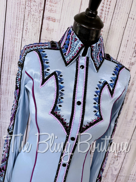 RE-ORDER Ice Blue, Berry, Purple & Periwinkle Day Shirt Set (Choose Your Size)