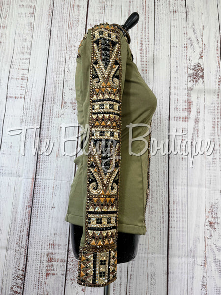 Olive Green, Brown, Buckskin, Tan & Black Day Shirt Set (Small)