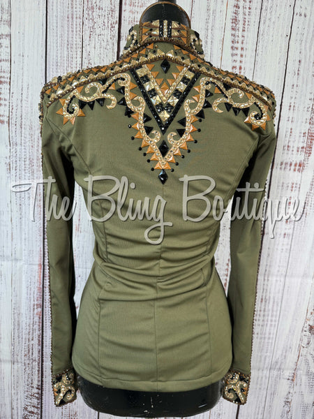 Olive Green, Brown, Buckskin, Tan & Black Day Shirt Set (Small)