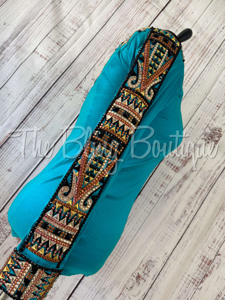 Teal, Rust & Tan Day Shirt Set (XL)