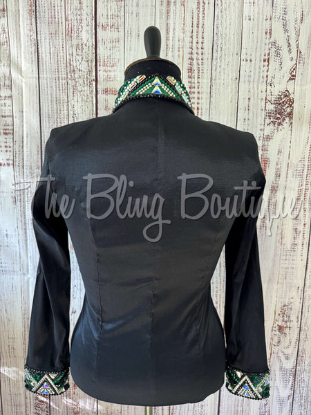 Black & Emerald Green Day Shirt Set (XL)