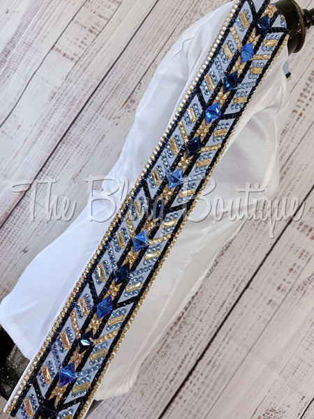 White, Periwinkle & Tan Day Shirt Set (XS/S)