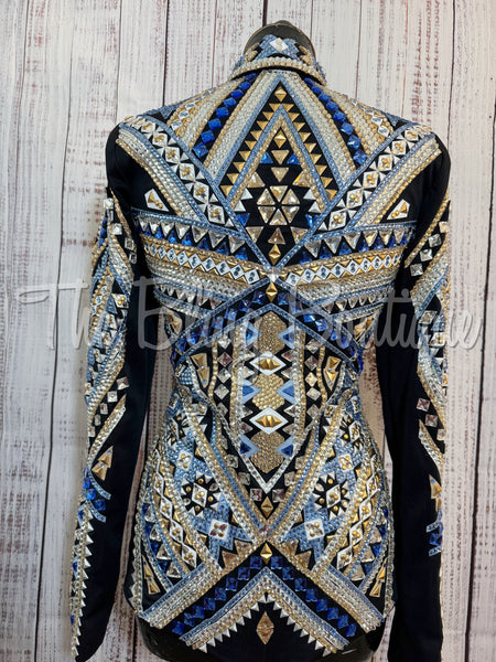RE-ORDER Black, Light Blue & Tan Showmanship Jacket (Choose Your Size)