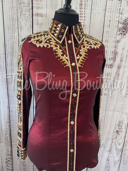 Burgundy, Rust & Tan Day Shirt Set (XL)