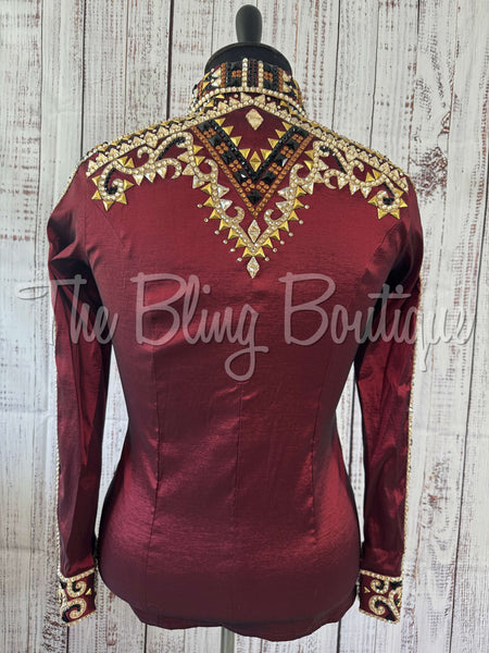 RE-ORDER Burgundy, Rust & Tan Day Shirt Set (Choose Your Size)