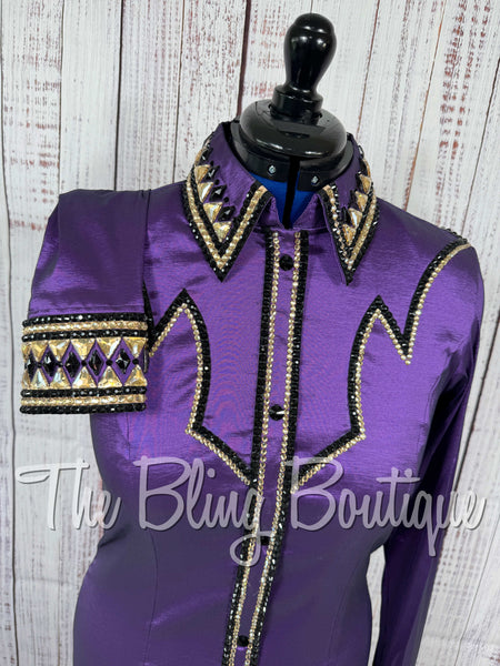 Purple, Tan & Black Day Shirt Set (Large)