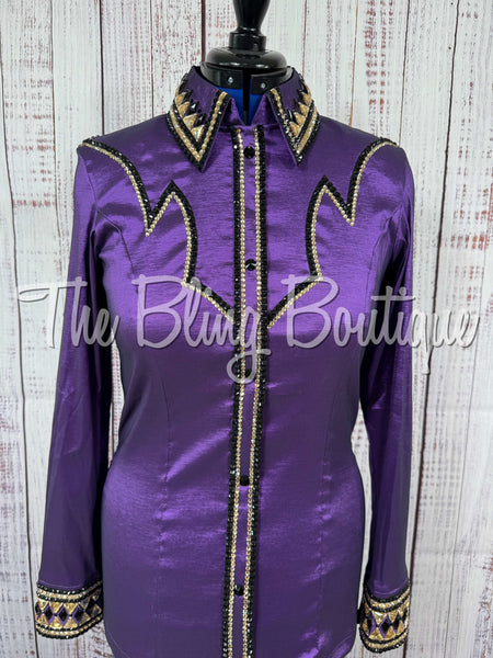 Purple, Tan & Black Day Shirt Set (Large)