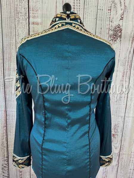 Dark Teal, Tan & Bronze Day Shirt Set (L)