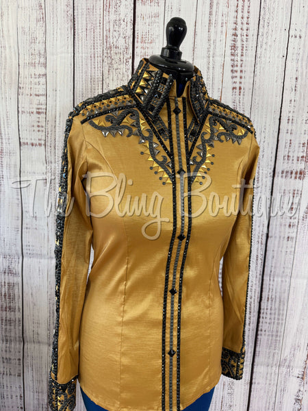 RE-ORDER Gold & Gunmetal Day Shirt Set (Choose Your Size)