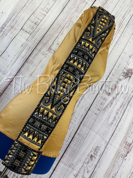 RE-ORDER Gold & Gunmetal Day Shirt Set (Choose Your Size)