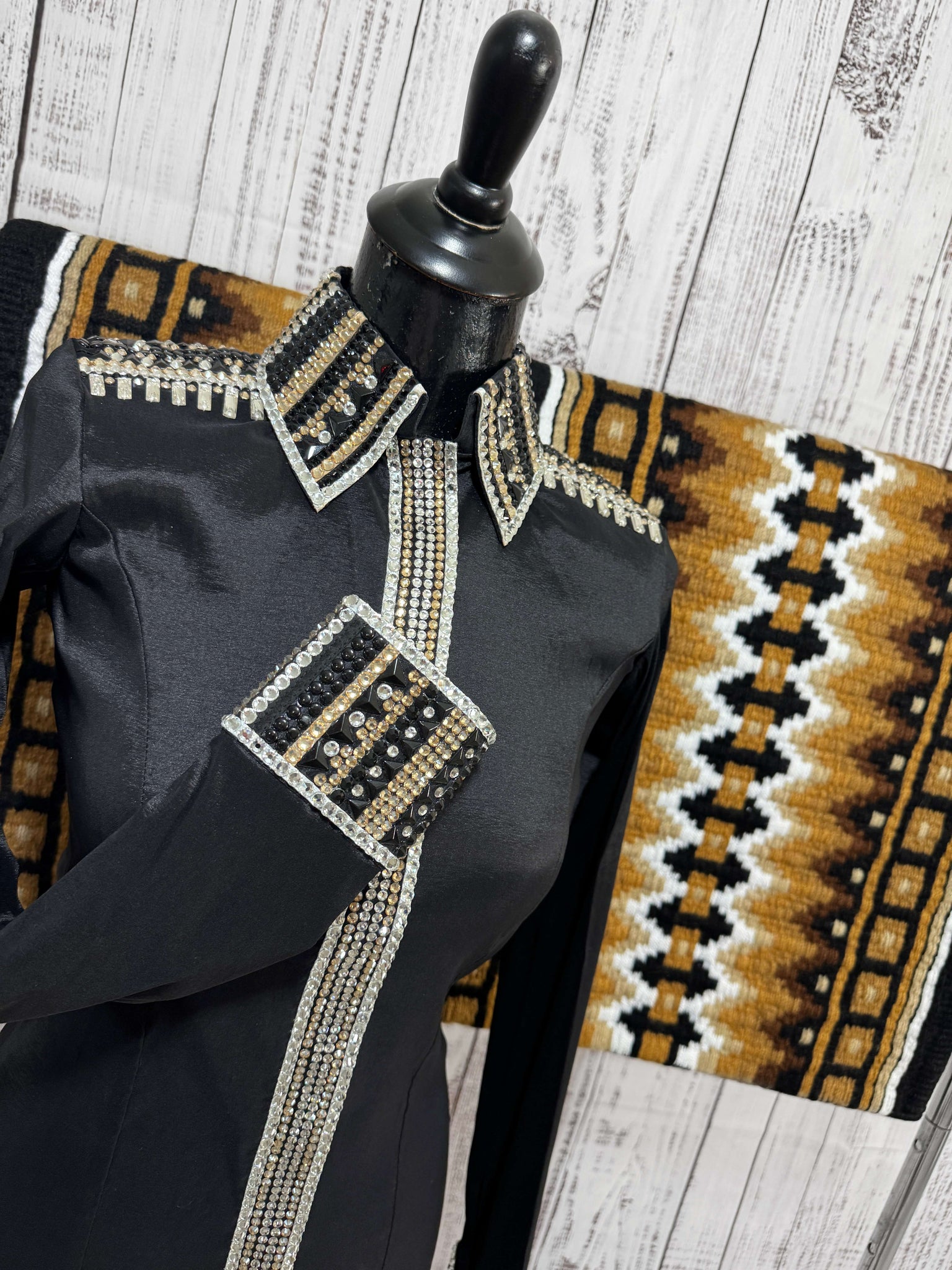 Black, Tan & White Day Shirt Set (S)