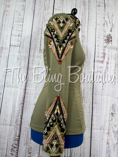 RE-ORDER Olive Green, Copper, Black & Tan Day Shirt Set (Choose Your Size)