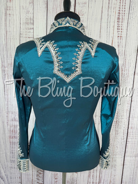Ocean Blue, Silver & White Day Shirt Set (XL)