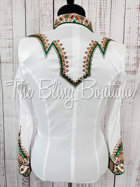 White, Green, Copper, Black & Tan Day Shirt Set (XL)