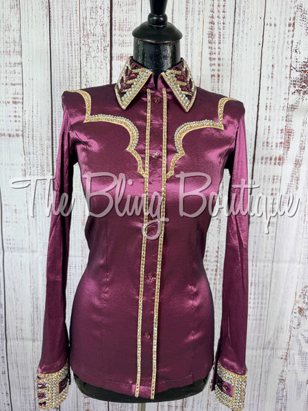 Plum & Tan Day Shirt Set (Small)