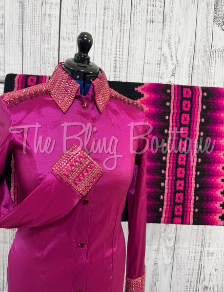 Raspberry, Fuchsia & Pink Day Shirt Set (L)