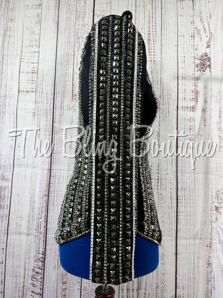 Black, Gunmetal Grey & White Showmanship Jacket (Large)