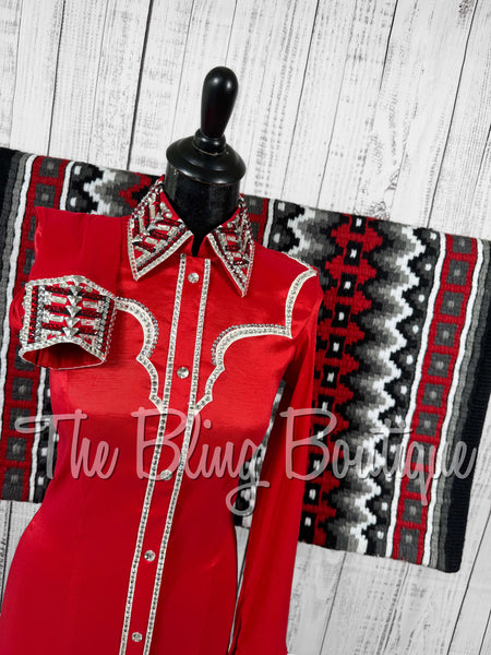 Red, Black & White Day Shirt Set (Small)