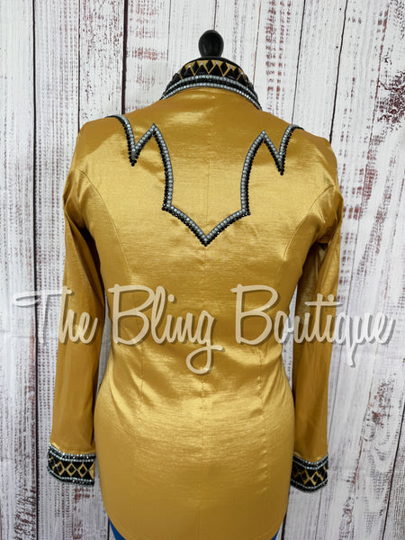 Mustard/Gold, Charcoal Grey & Black Day Shirt Set (Medium)