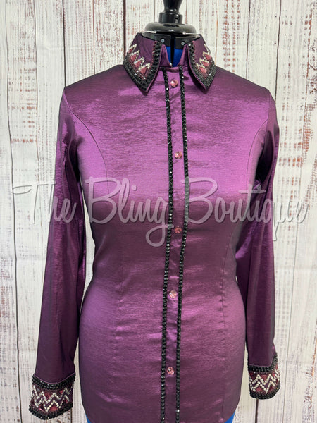 Plum & Black Day Shirt Set (M)