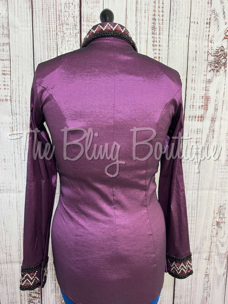 Plum & Black Day Shirt Set (M)